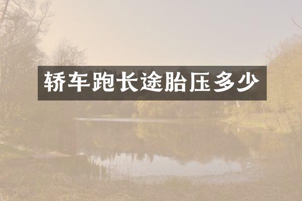 轿车跑长途胎压多少