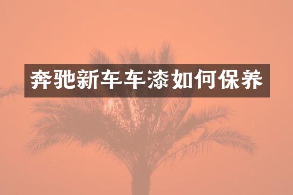 奔驰新车车漆如何保养