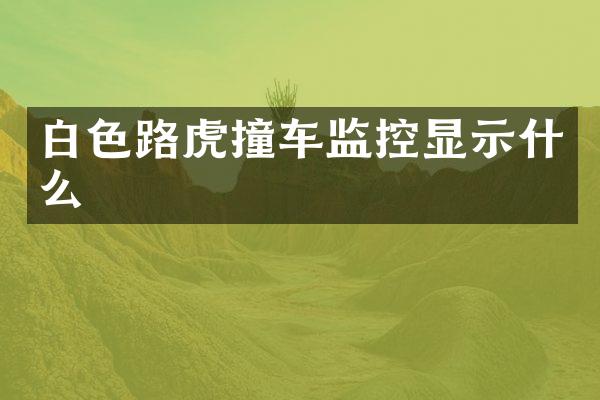 白色路虎撞车监控显示什么