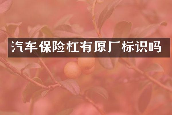 汽车保险杠有原厂标识吗