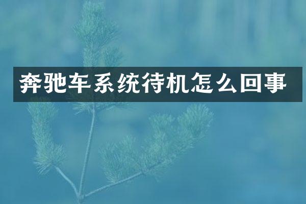 奔驰车系统待机怎么回事