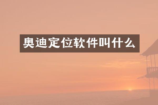 奥迪定位软件叫什么