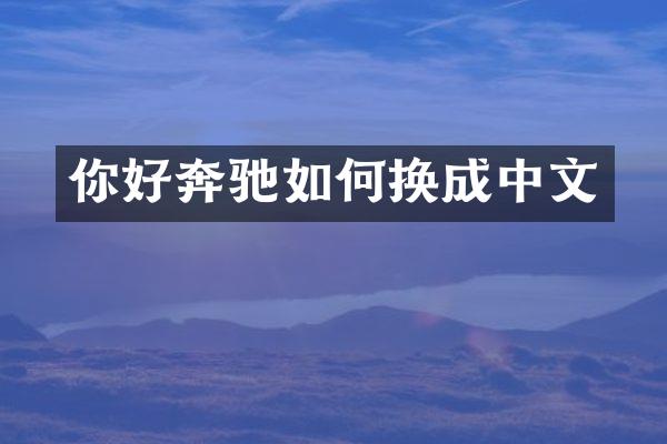 你好奔驰如何换成中文