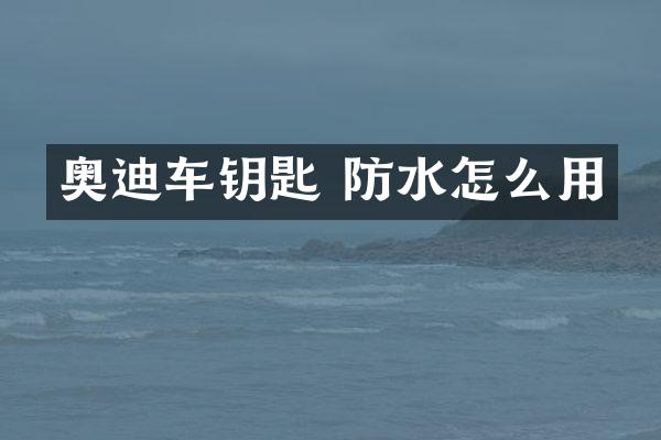 奥迪车钥匙 防水怎么用