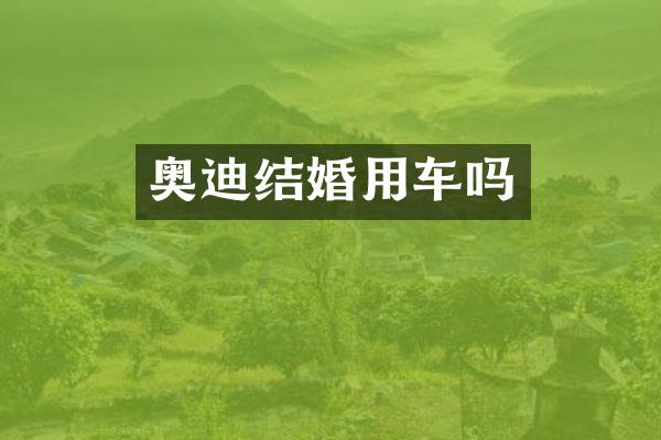 奥迪结婚用车吗