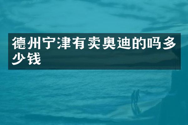德州宁津有卖奥迪的吗多少钱