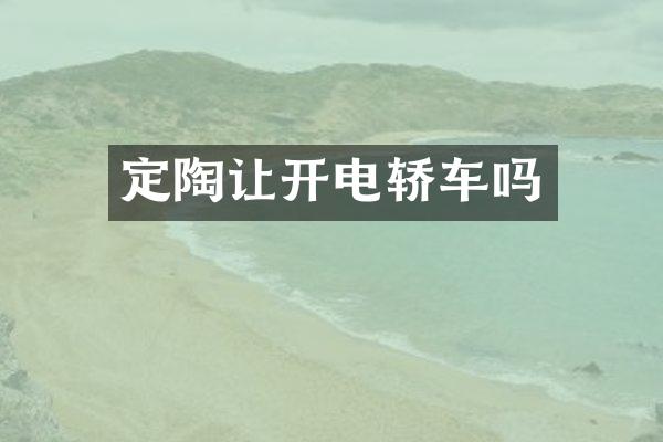 定陶让开电轿车吗