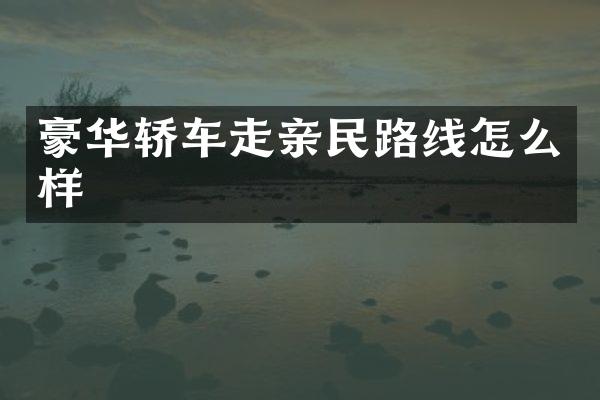 豪华轿车走亲民路线怎么样