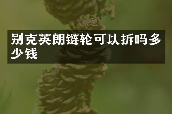 别克英朗链轮可以拆吗多少钱
