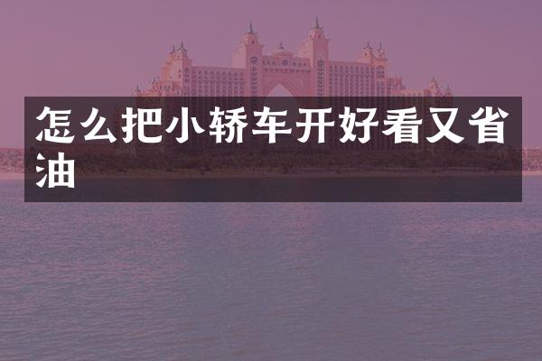 怎么把小轿车开好看又省油