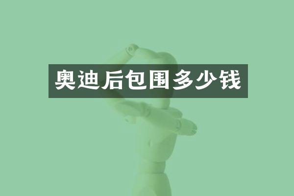 奥迪后包围多少钱