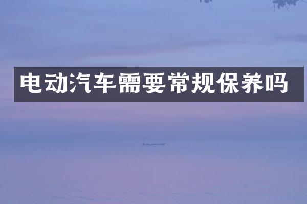 电动汽车需要常规保养吗