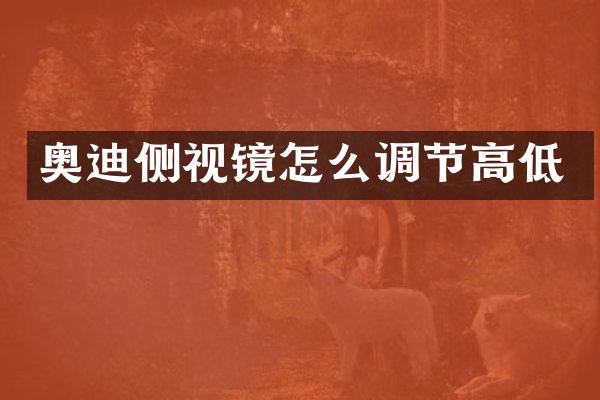 奥迪侧视镜怎么调节高低