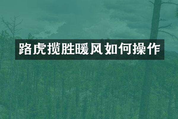 路虎揽胜暖风如作