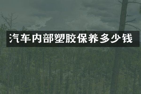 汽车内部塑胶保养多少钱