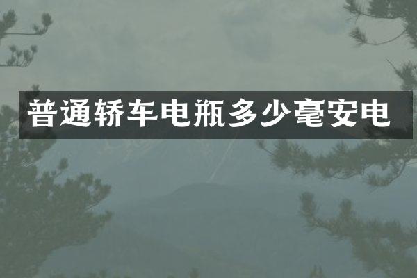 普通轿车电瓶多少毫安电