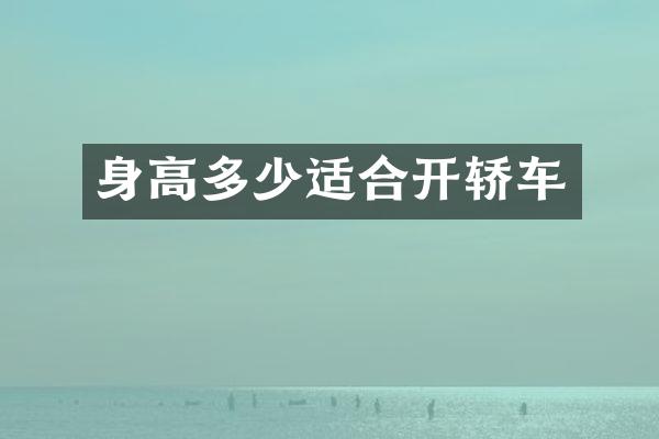 身高多少适合开轿车