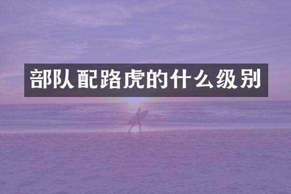 部队配路虎的什么级别