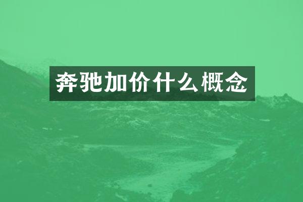 奔驰加价什么概念