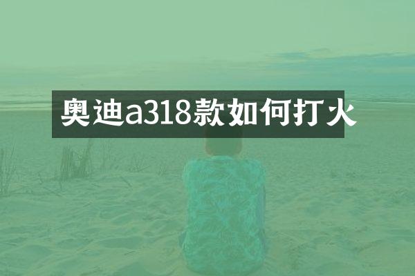 奥迪a318款如何打火