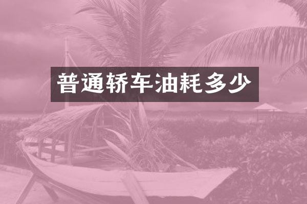 普通轿车油耗多少