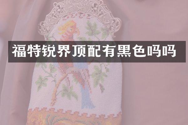 福特锐界顶配有黑色吗吗