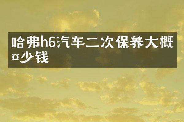 哈弗h6汽车二次保养大概多少钱