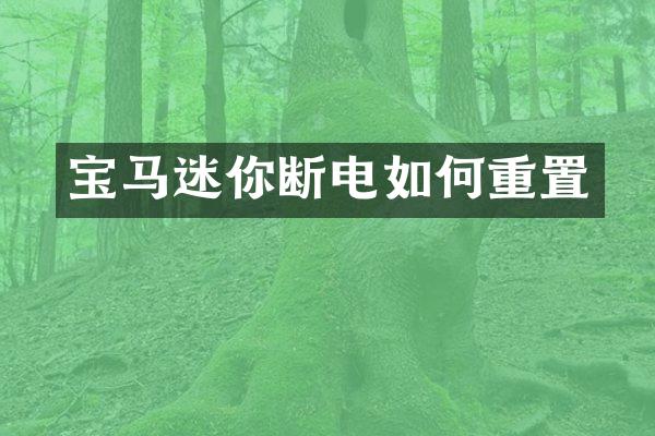 宝马迷你断电如何重置