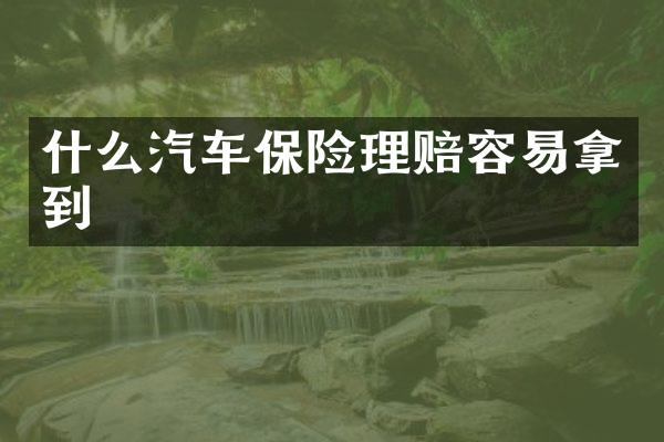 什么汽车保险理赔容易拿到