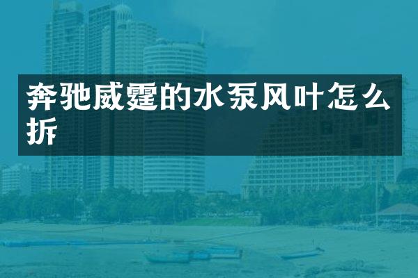 奔驰威霆的水泵风叶怎么拆