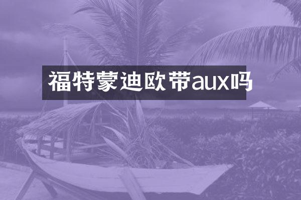 福特蒙迪欧带aux吗