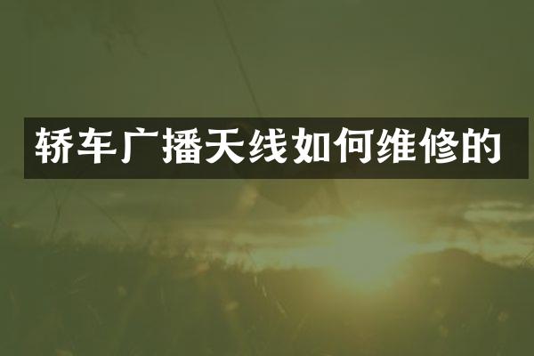 轿车广播天线如修的