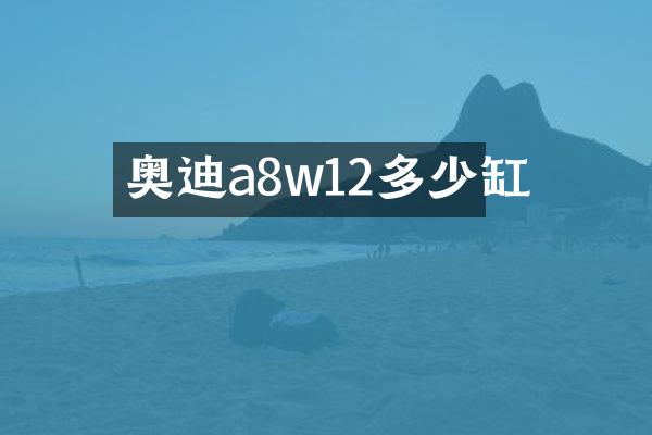 奥迪a8w12多少缸