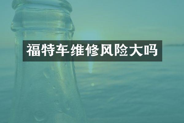 福特车维修风险大吗