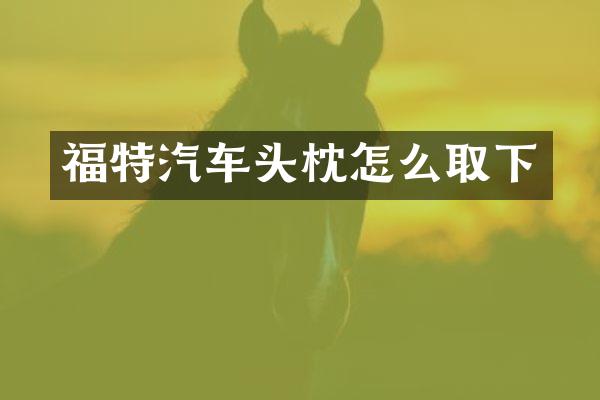 福特汽车头枕怎么取下