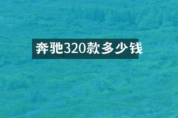 奔驰320款多少钱