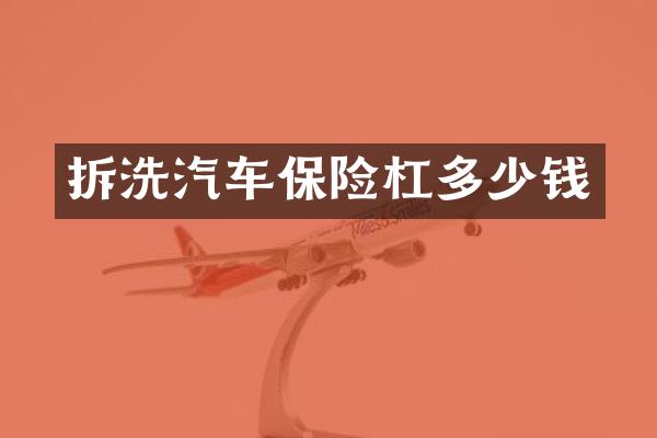 拆洗汽车保险杠多少钱
