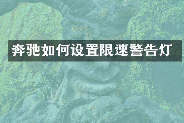奔驰如何设置限速警告灯