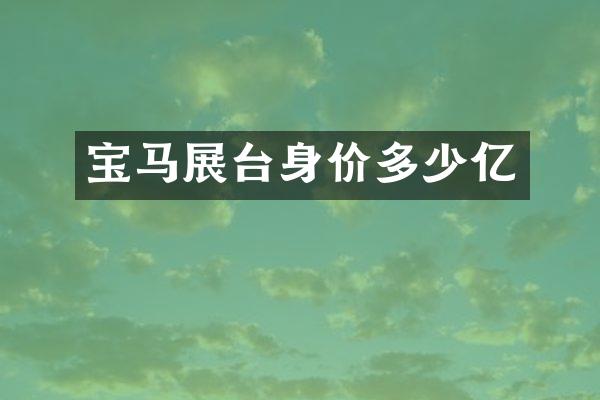 宝马展台身价多少亿