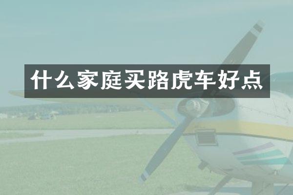 什么家庭买路虎车好点