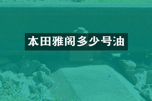 本田雅阁多少号油