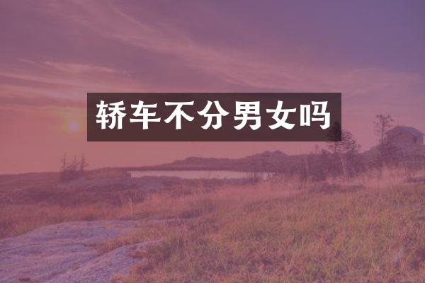 轿车不分男女吗
