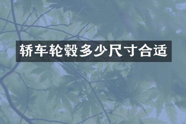 轿车轮毂多少尺寸合适