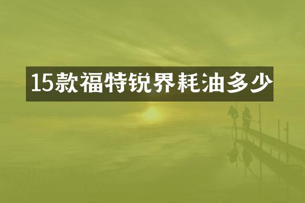 15款福特锐界耗油多少
