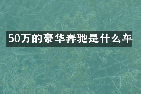 50万的豪华奔驰是什么车