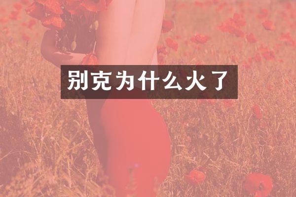 别克为什么火了