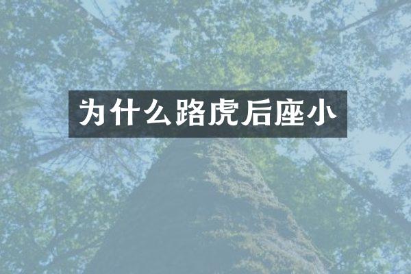 为什么路虎后座小