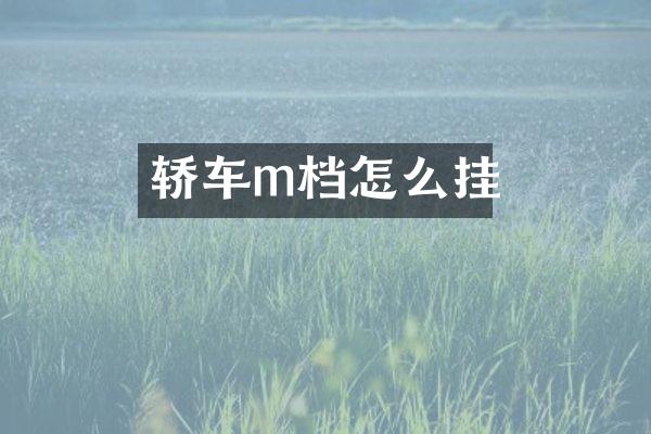 轿车m档怎么挂
