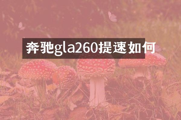 奔驰gla260提速如何