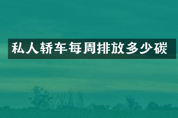 私人轿车每周排放多少碳